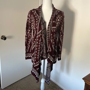 Forever 21 aztec drapey cardigan sz Medium EUC